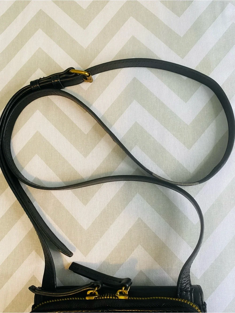 American Leather Co. Black Leather Crossbody Bag